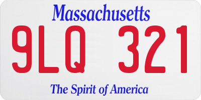 MA license plate 9LQ321
