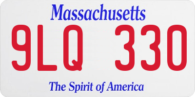 MA license plate 9LQ330