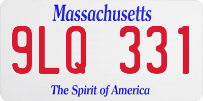MA license plate 9LQ331