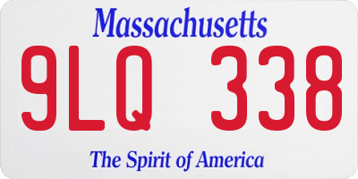 MA license plate 9LQ338