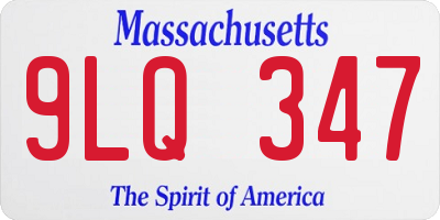 MA license plate 9LQ347