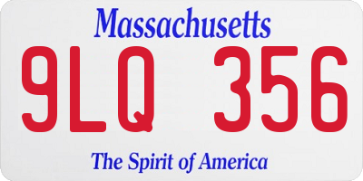MA license plate 9LQ356