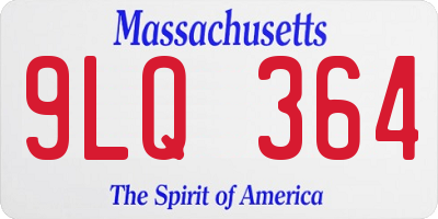 MA license plate 9LQ364