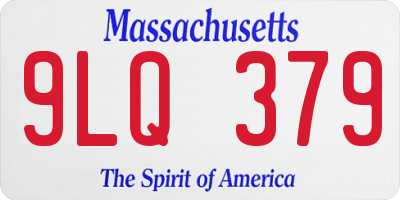 MA license plate 9LQ379