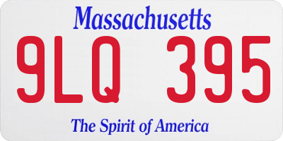 MA license plate 9LQ395