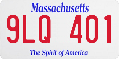 MA license plate 9LQ401