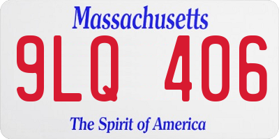 MA license plate 9LQ406