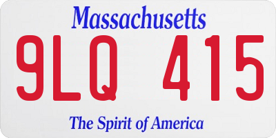MA license plate 9LQ415