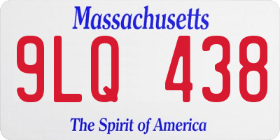 MA license plate 9LQ438