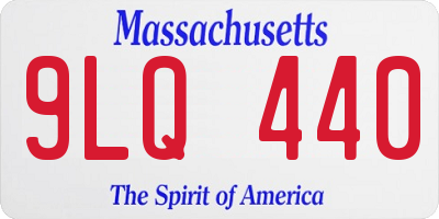 MA license plate 9LQ440
