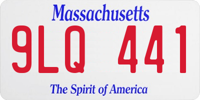 MA license plate 9LQ441