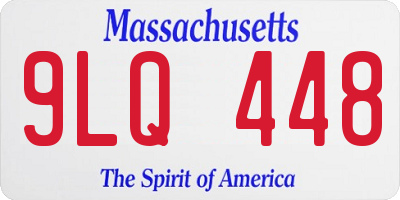 MA license plate 9LQ448
