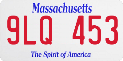 MA license plate 9LQ453
