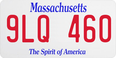 MA license plate 9LQ460