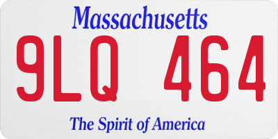 MA license plate 9LQ464