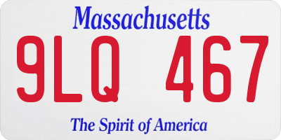MA license plate 9LQ467