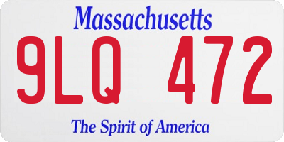 MA license plate 9LQ472