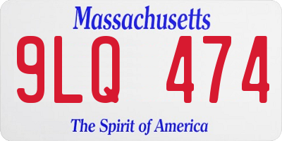 MA license plate 9LQ474