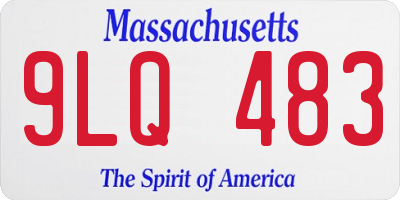 MA license plate 9LQ483