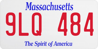 MA license plate 9LQ484