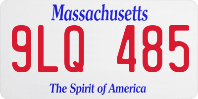 MA license plate 9LQ485