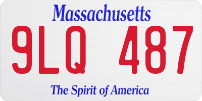 MA license plate 9LQ487