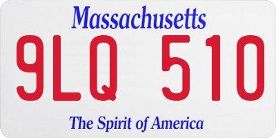MA license plate 9LQ510