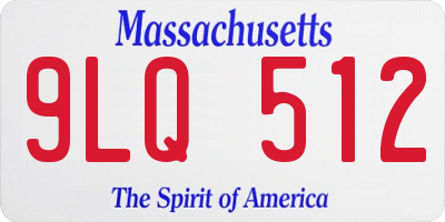 MA license plate 9LQ512