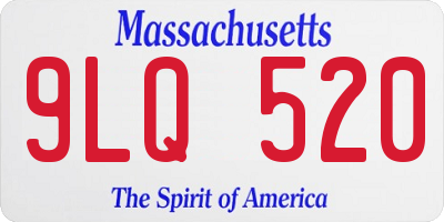 MA license plate 9LQ520