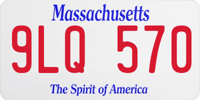 MA license plate 9LQ570