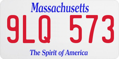 MA license plate 9LQ573
