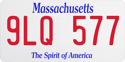MA license plate 9LQ577