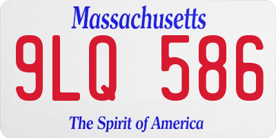 MA license plate 9LQ586