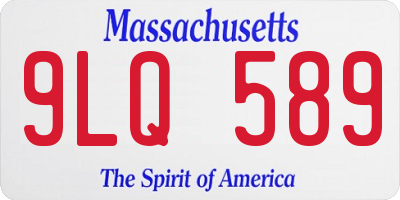 MA license plate 9LQ589