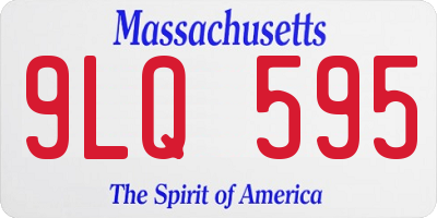 MA license plate 9LQ595