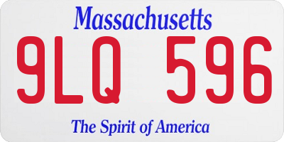 MA license plate 9LQ596