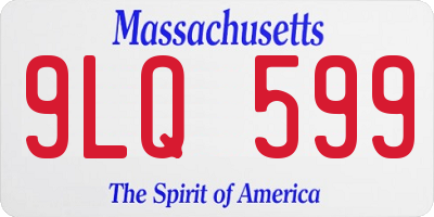 MA license plate 9LQ599