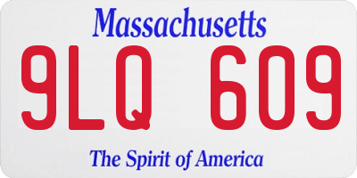 MA license plate 9LQ609