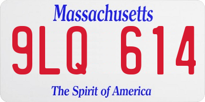 MA license plate 9LQ614