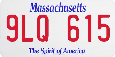 MA license plate 9LQ615