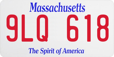 MA license plate 9LQ618