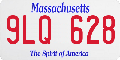MA license plate 9LQ628