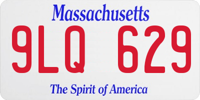 MA license plate 9LQ629