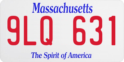 MA license plate 9LQ631