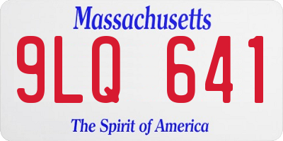MA license plate 9LQ641