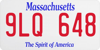 MA license plate 9LQ648