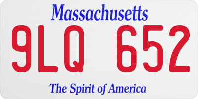 MA license plate 9LQ652