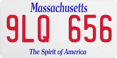 MA license plate 9LQ656
