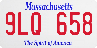MA license plate 9LQ658