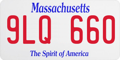 MA license plate 9LQ660